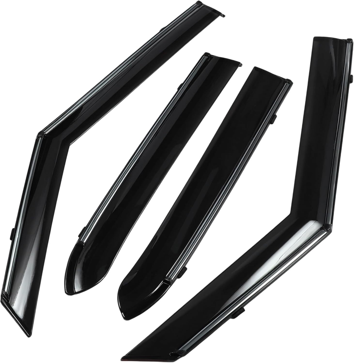 Window Deflectors for Chevrolet Trailblazer 2021-2024 Vent Visors Black Rain Guards Reinforced Acrylic 4 Pcs