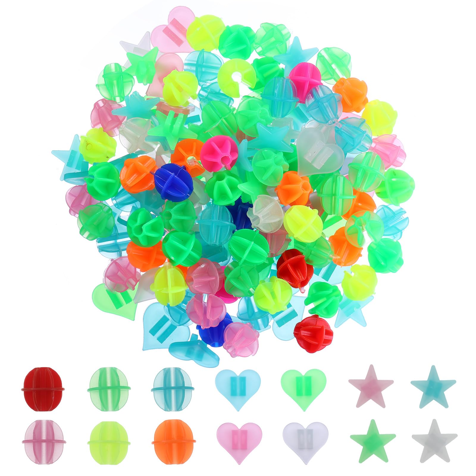 144 Pcs Glow in The Dark Bike Spoke Beads, Colorful Spoke Decorations
