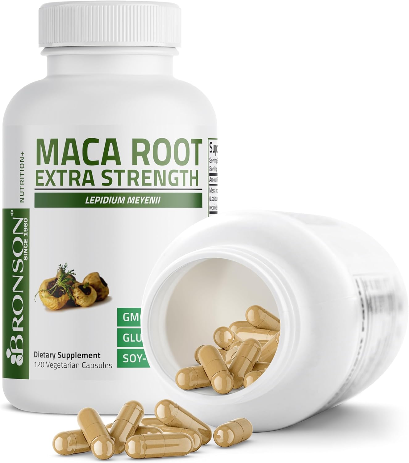 Bronson Maca Root Extra Lepidium Meyenii, Non-GMO, 120 Vegetarian Capsules - Image 6