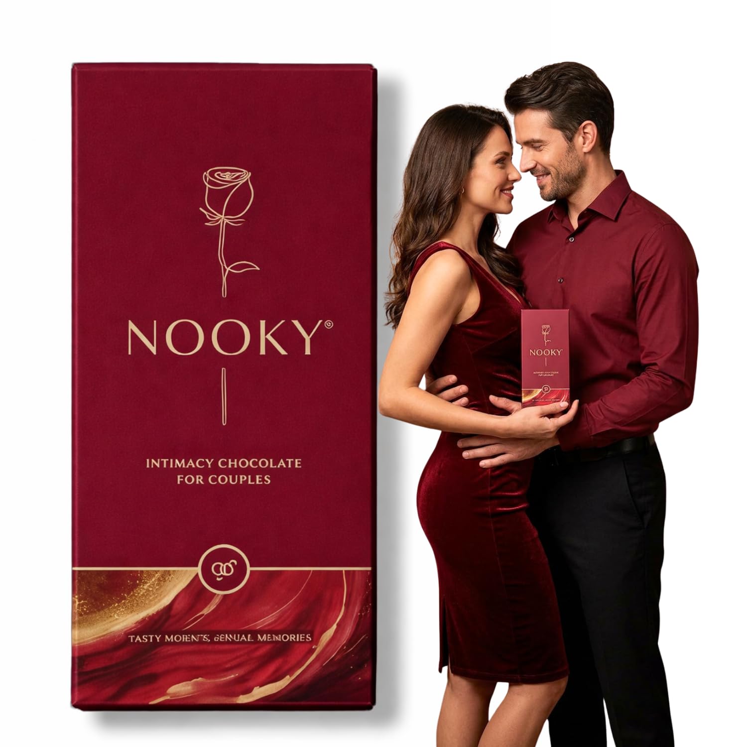 Nooky Premium Dark Chocolate For Men & Women|Dark Chocolate For Uplifting Mood|Best Gift Set For Men & Women|Ideal For Men & Women,Vegan & Gluten-Free Delight,40 Gram