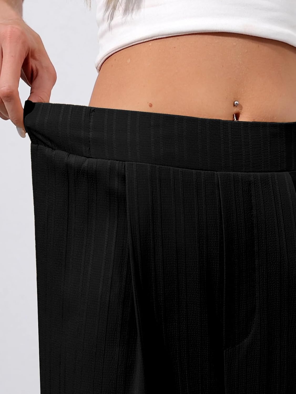 Women's Wide Leg Dress Pants 2026 High Waisted Flowy Trousers Business Casual Work Slacks Palazzo Pants - Image 6