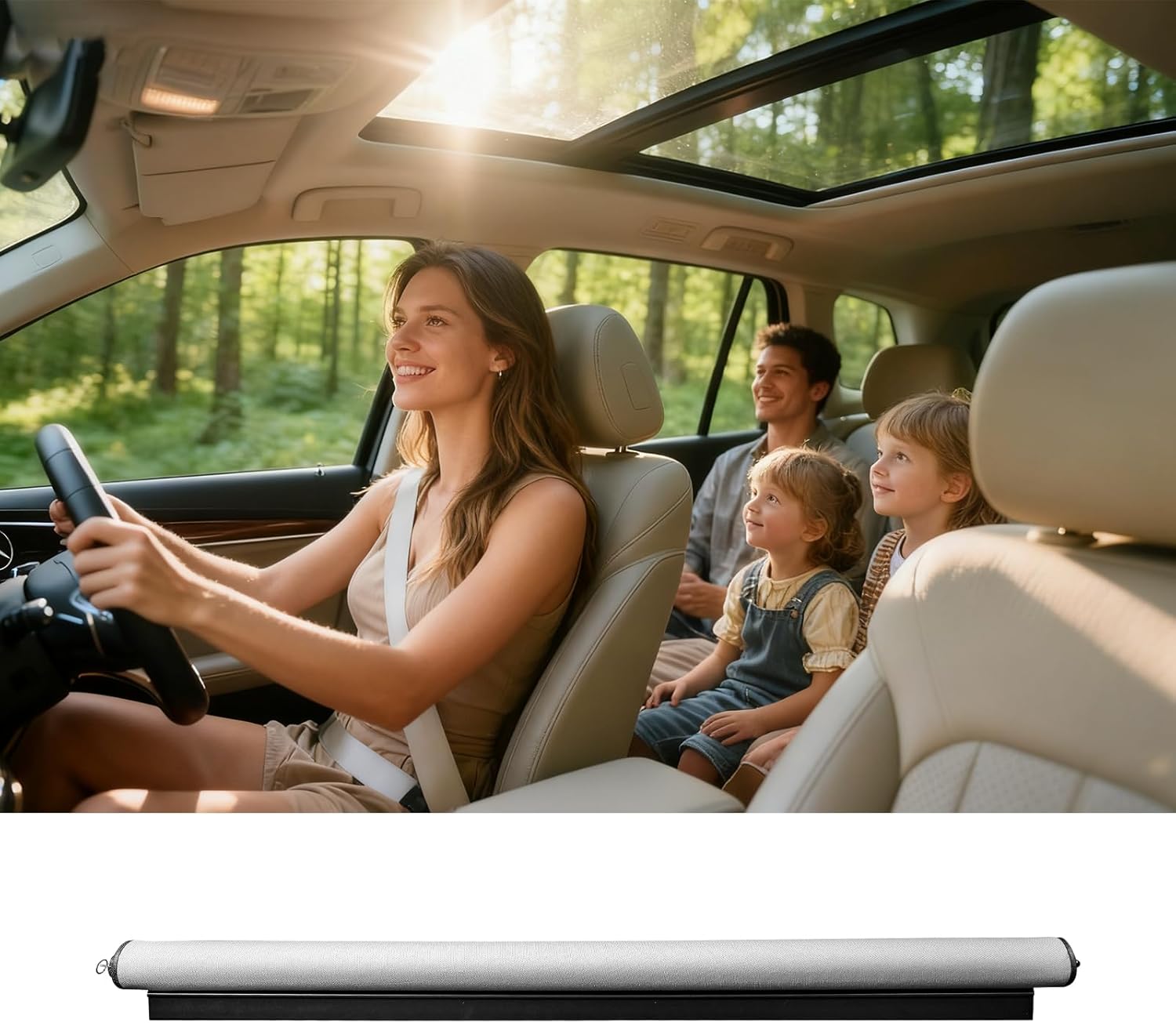 Panoramic sunroof Shade Roller car Accessories sunroof Shade fit for Honda CRV sunroof Shade 2017 2018 2019 2020 2021，Honda Breeze Sunshade 2020 2021 2023 2024 2025，OE:70800TLYH11ZA (Gray)