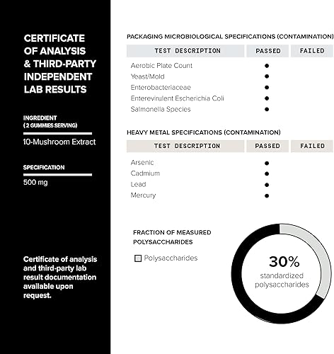 Miniatura 6 de Gomitas de hongos altamente potentes de 5,000 mg con melena de león - Extracto ultra concentrado 101 - Potente mezcla de hongos 10 con Chaga y