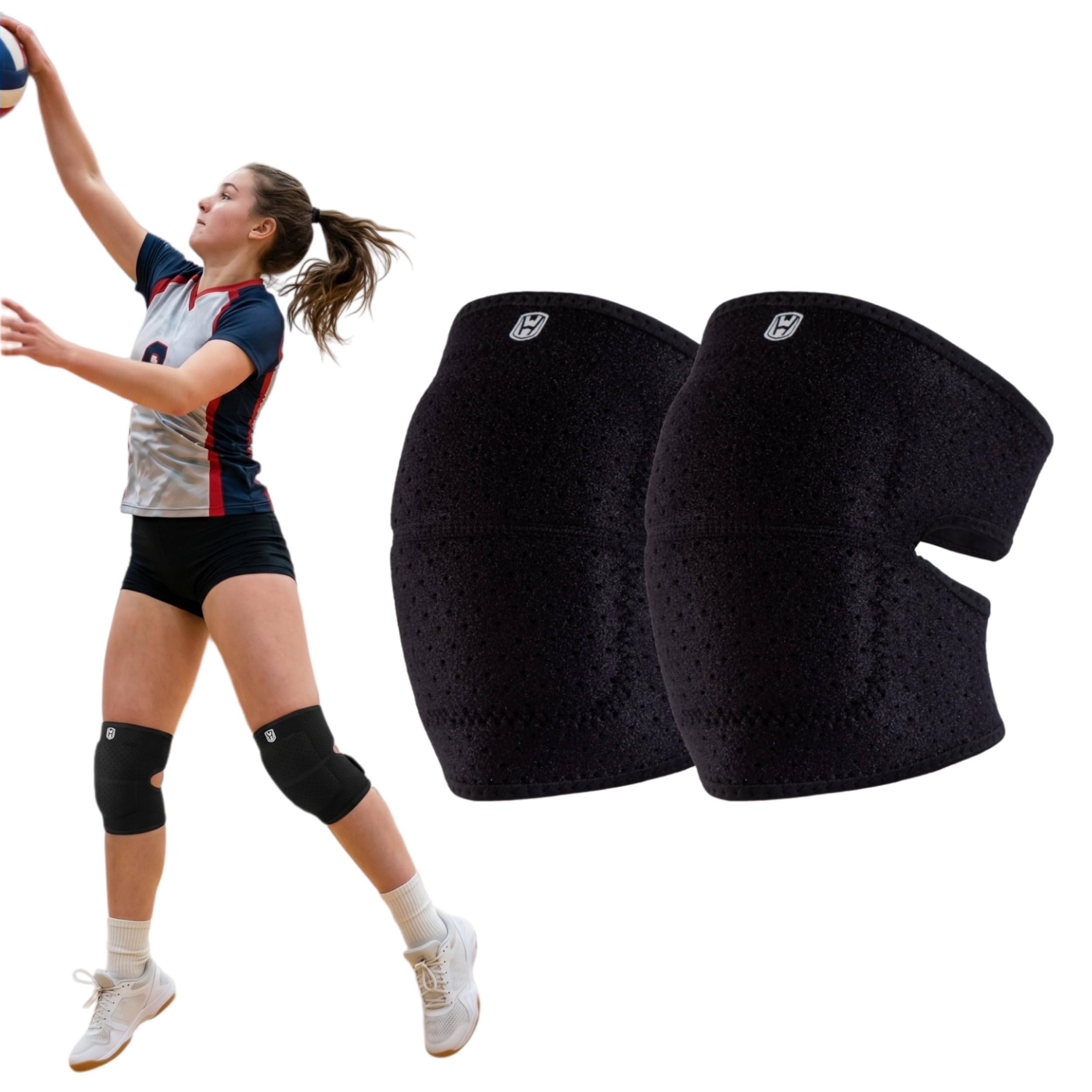 Volleyball Knee Pads, Breathable Elastic Knee Support, Man & Woman Non-Slip Protective Knee Pads For Work, Sports, Basketball, Biking, Dance, Yoga, Comfortable Cushioning For Kids，Youth And Adults (S)