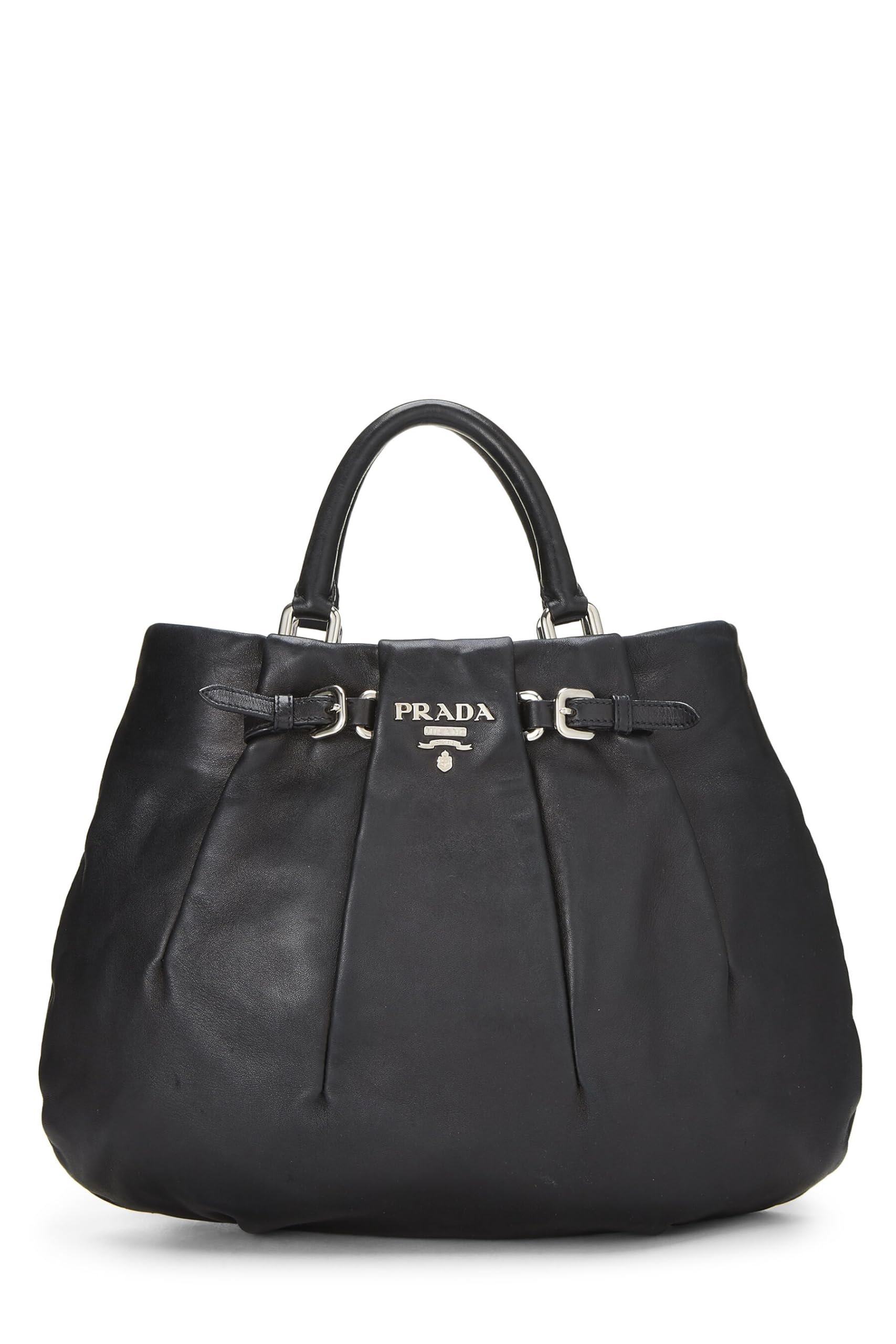 Prada Pre-Loved Black Calfskin Convertible Handbag