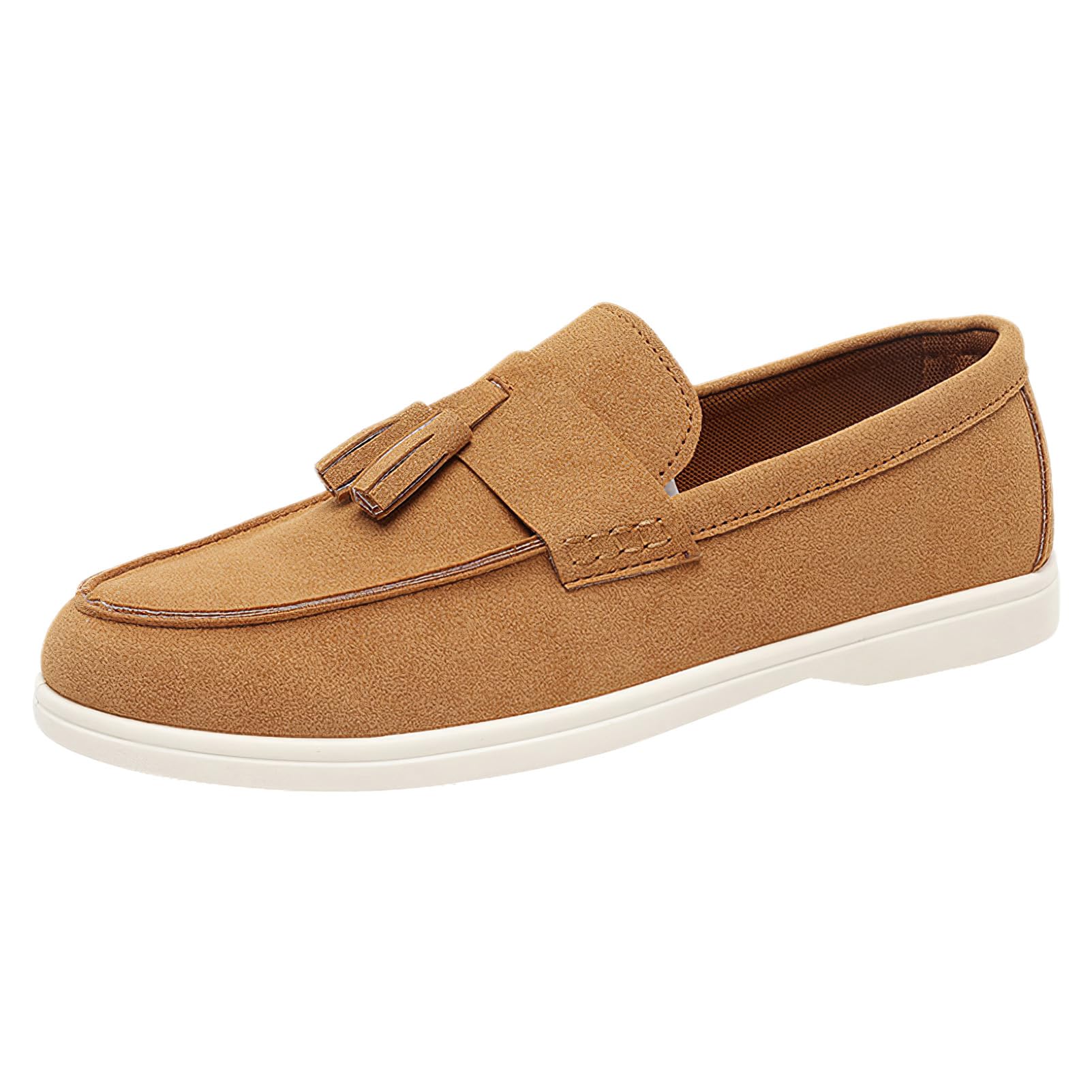 rismart Mocasines Hombre sin Cordones Ante Zapato Informales Loafers Planos