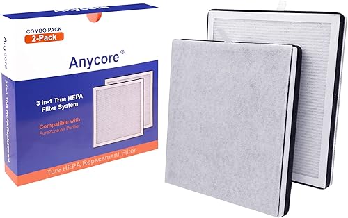 Miniatura 7 de Filtro de repuesto Purezone compatible con Pure Enrichment PureZone Purificador de aire PEAIRPLG #PEAIRFIL, 3 en 1 grado H13 True HEPA, paquete de 2