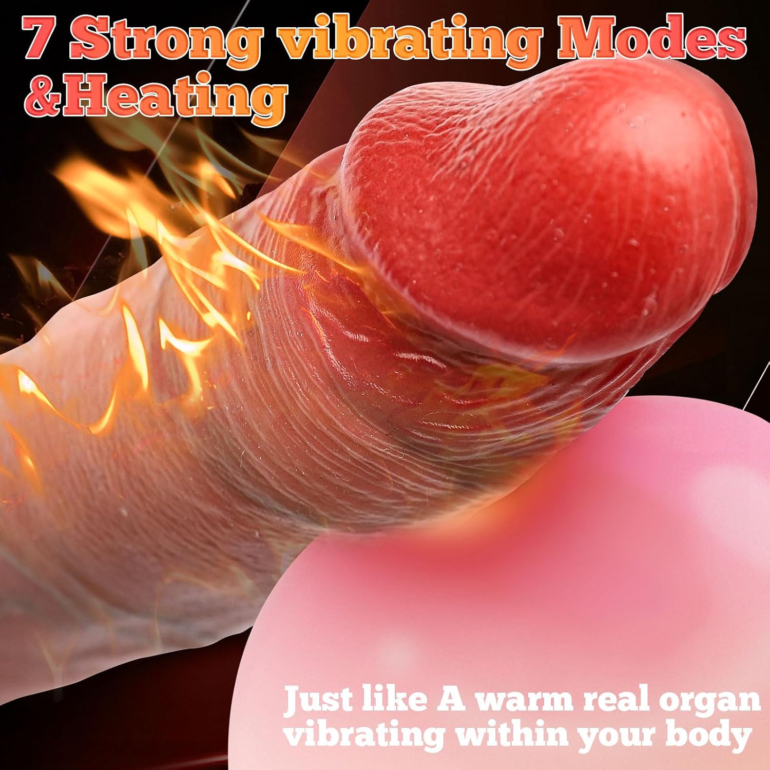 Thrusting Dildo Vibrator Sex Toys - 9.5 Inch Huge Dildos with 10 Thrusting & Vibrating & Heating Modes for Anal G Spot, Big Silicone Dildo Vibrators with Suction Cup Adult Toys for Men Women & Couples