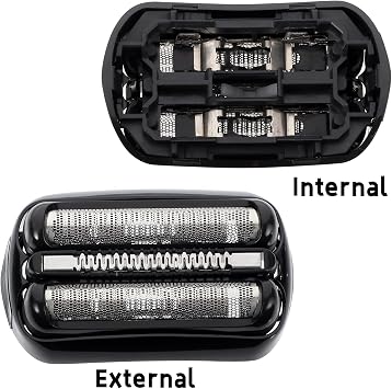 Shaver Replacement Heads Compatible with Braun 3040s 310s 3010s 300s etc | Metal Bracket, Close Shave, Easy Snap-On Installation, Head Shaver Compatible with All Braun Series 3 Shaver