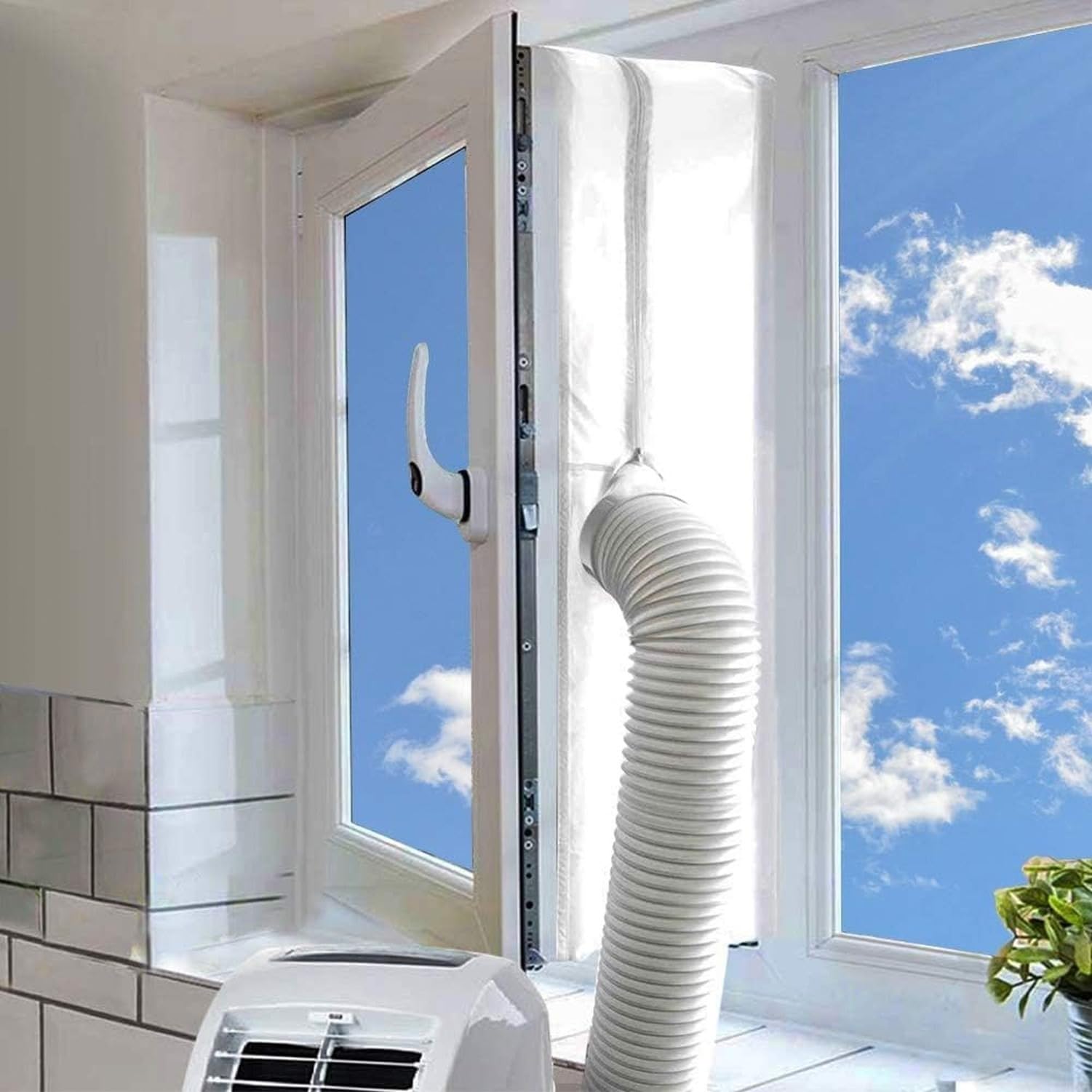 Uszczelka do okna 400 cm do klimatyzatora przenośnego na wymiar, White, Window Seal 560CM