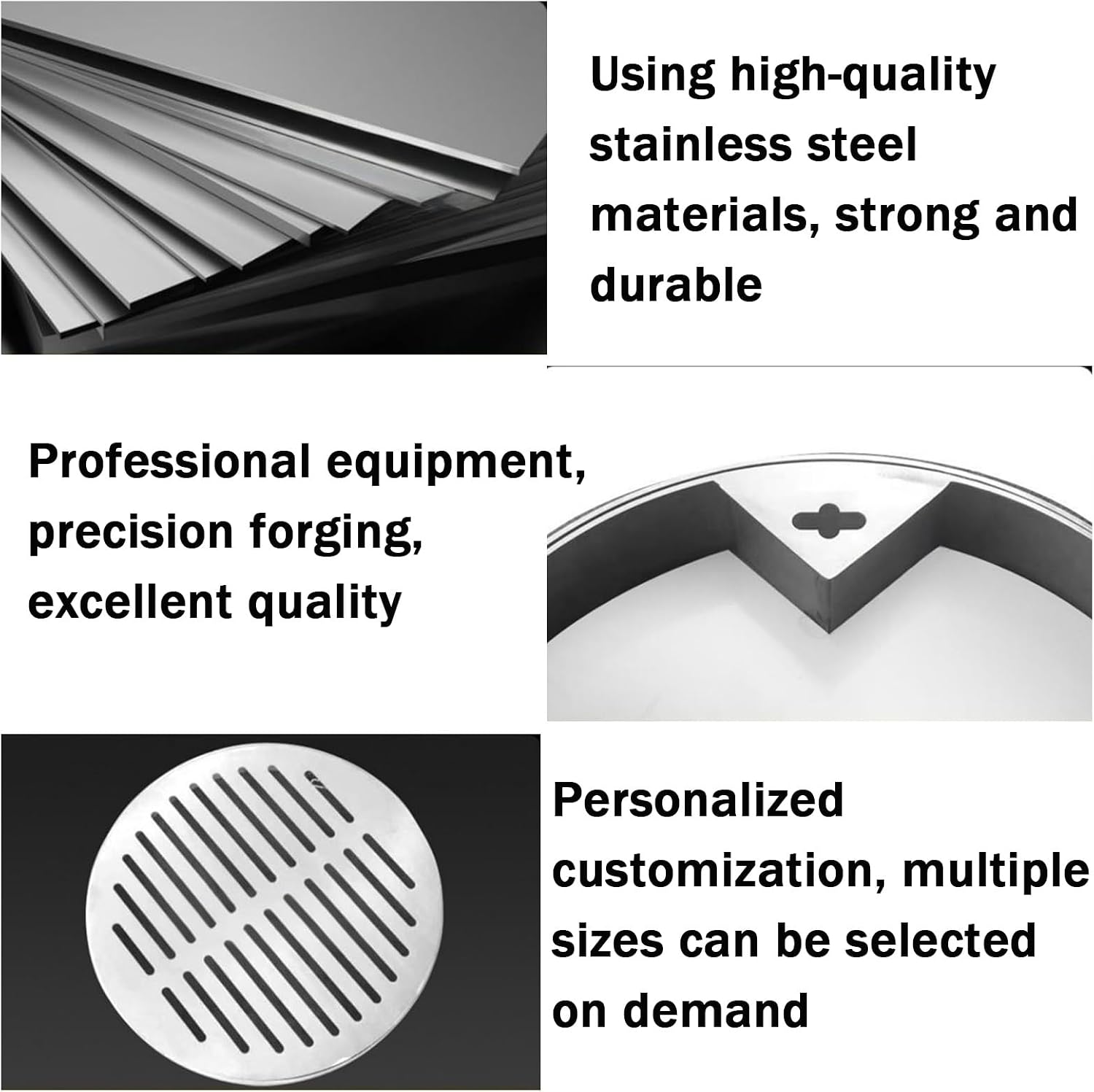 Septic Tank Covers, Manhole Cover Round,Sewer Underground Drainage Heavy Duty Flat Lids Stainless Steel Frame Embedded Concrete for Pavement(D30cm/11.8in)