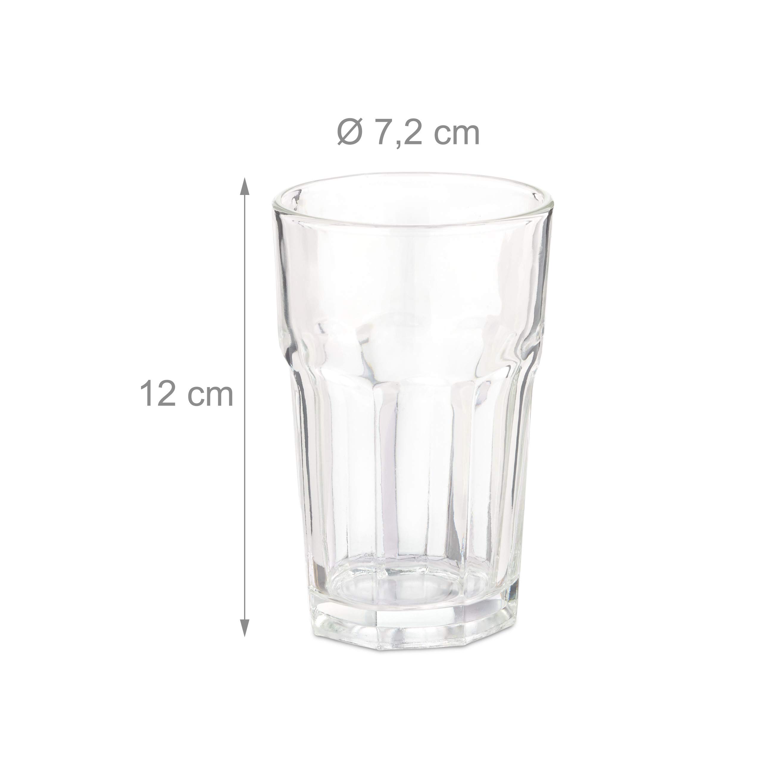 48 x Trinkglas im Set, 300ml, Gastro, Gläserset für Haushalt, Trinkgläser spülmaschinenfest, Cocktailgläser, klar
