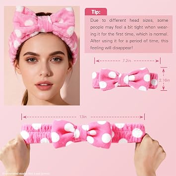 6 Pcs Spa Headbands for Washing Face