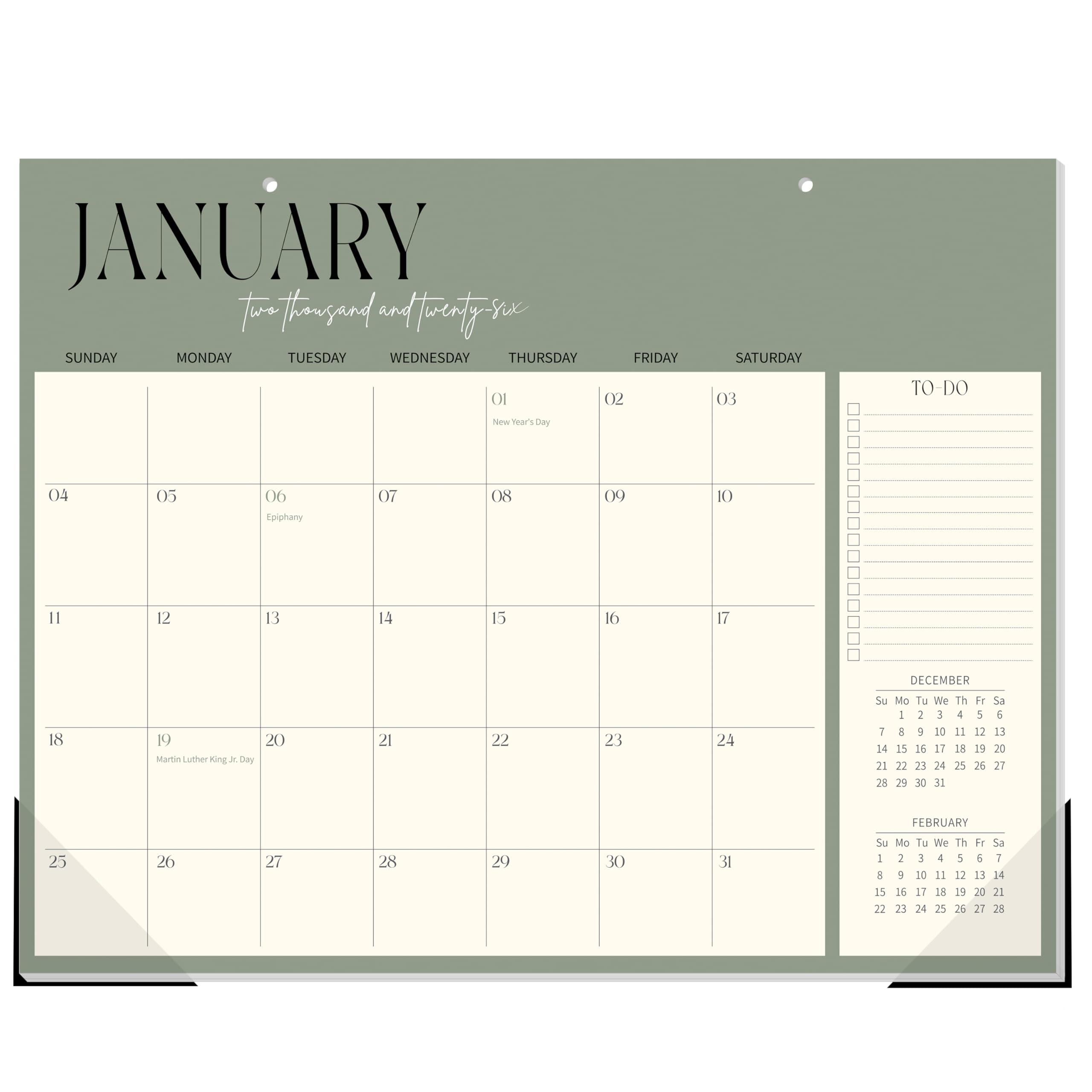 Guasslee Desk Calendar 2026-2027, 18-Month School Year Desk/Wall Calendar, 2026 Jan-2027 Jun., 14" X 11" Monthly Planner With Thick Paper For Office Home School Organizing