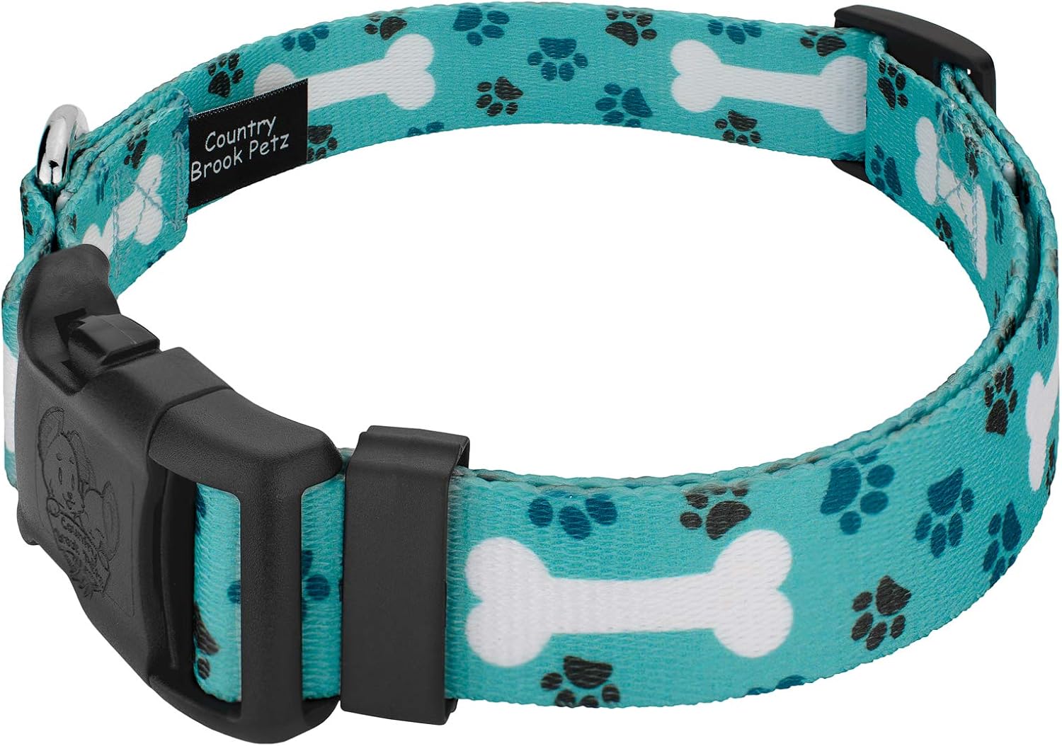 Country Brook Petz - Oh My Dog Everyday Collar and Leash - Dog's Life Collection Featuring Playful Designs (1 Inch, Extra Large)