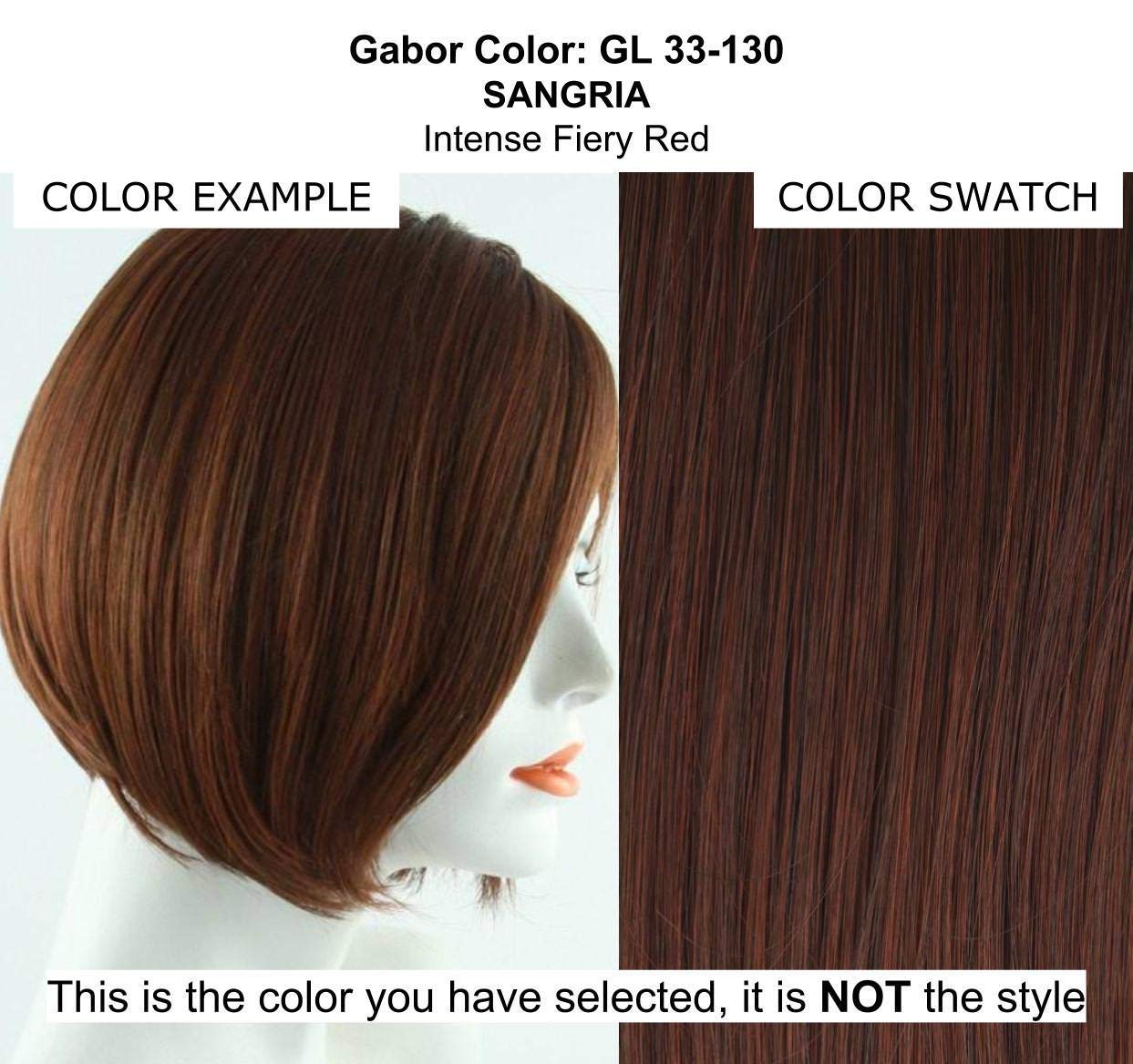 Modern Motif Color GL 33-130 SANGRIA - Gabor Wigs 8" Long Classic Bob Textured Waves Eyelash Length Bang Synthetic Lace Front Monofilament Part Bundle MaxWigs Hairloss Booklet