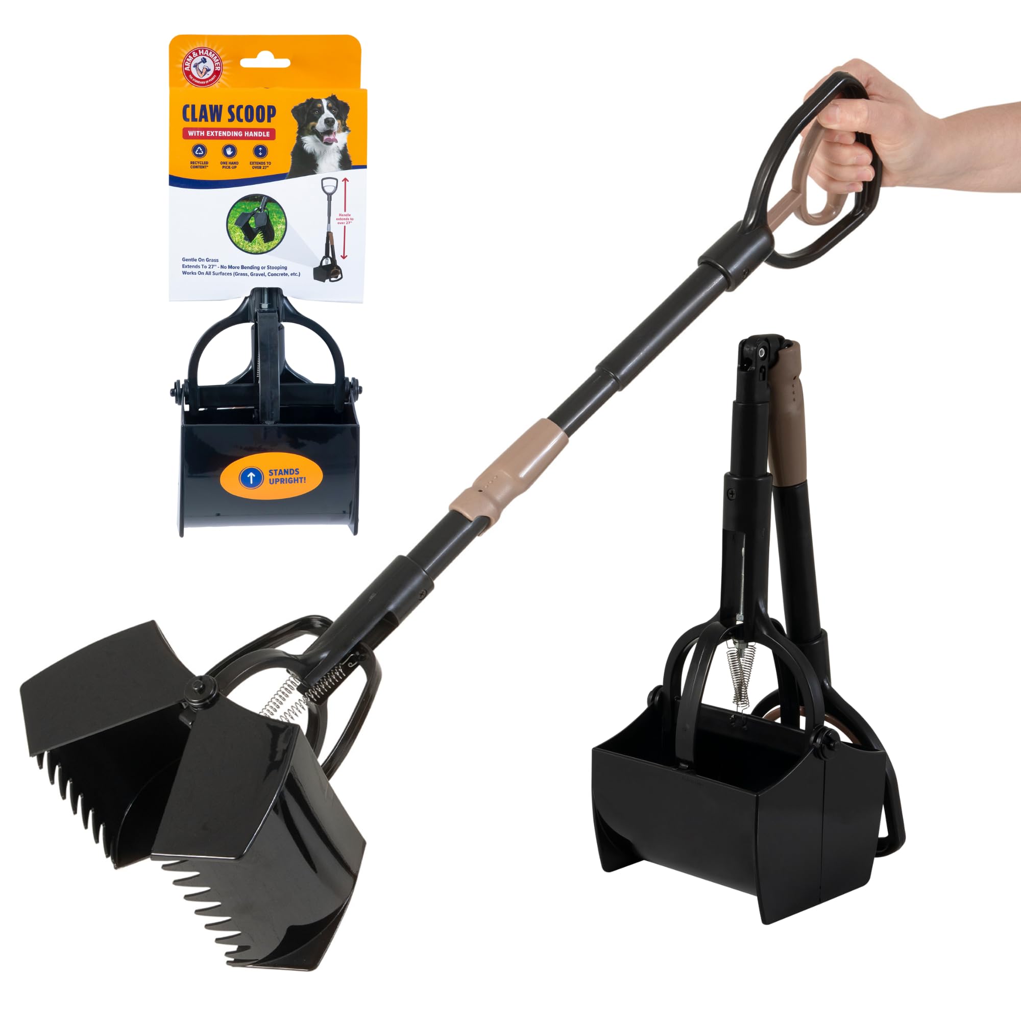Arm & Hammer Pooper Scooper Claw Scoop Dog Poop Scooper for Yard Pet Waste Management System