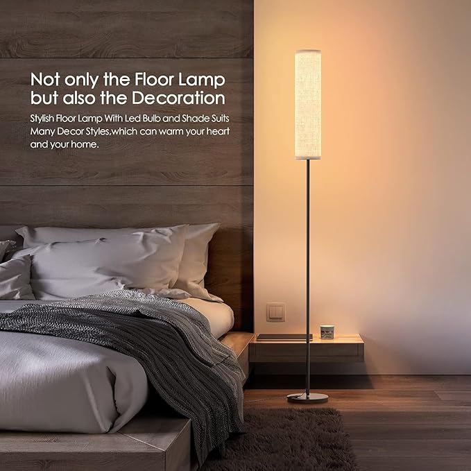 Lithomy Lithomy Vloerlamp voor woonkamer, led-woonkamerlamp 2800 K-7000 K, 4 kleurtemperaturen, timerfunctie, vloerlamp slaapkamer, studeerkamer, kantoor [energieklasse F] photo 2
