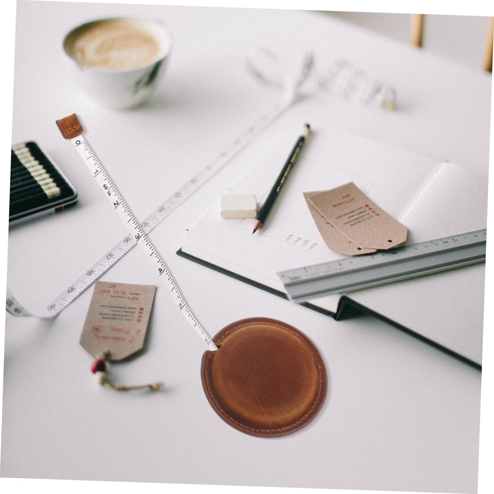 IWOWHERO Professional Portable Body Measuring Tape Durable Cowhide Tape Measure for Tailoring Sewing Measurements Scale for Accurate Waist Hip and Cloth Measurements