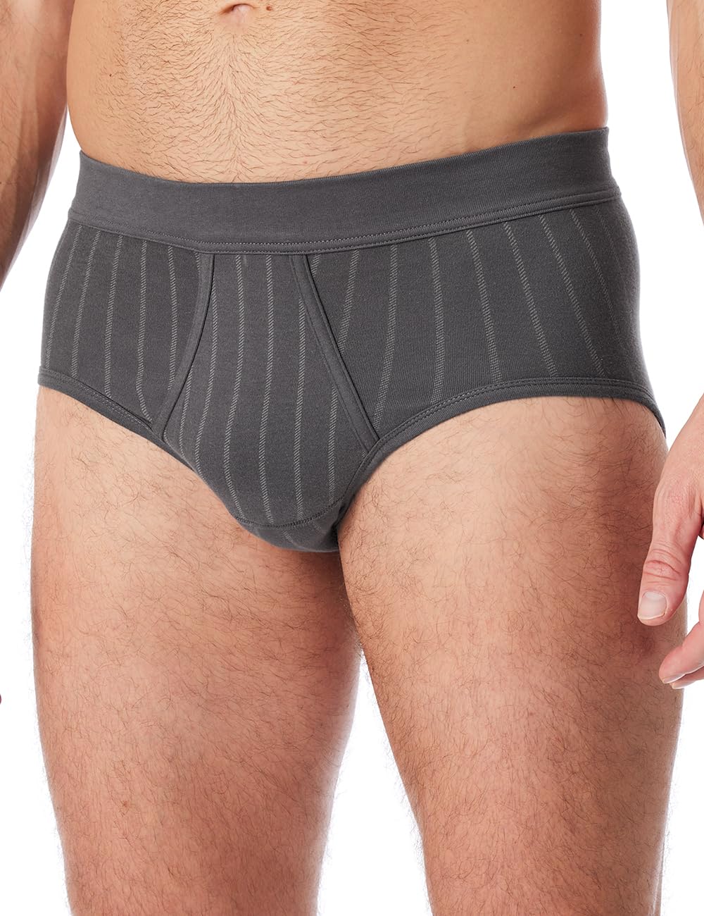 Schiesser Men's Sports Briefs with Fly, Fine Interlock Briefs
