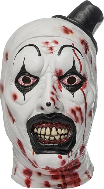 Chaks - Terrifier Art the Clown Mask, Halloween Costume Accessory, Latex Full Head Horror Mask for Carnival Cosplay