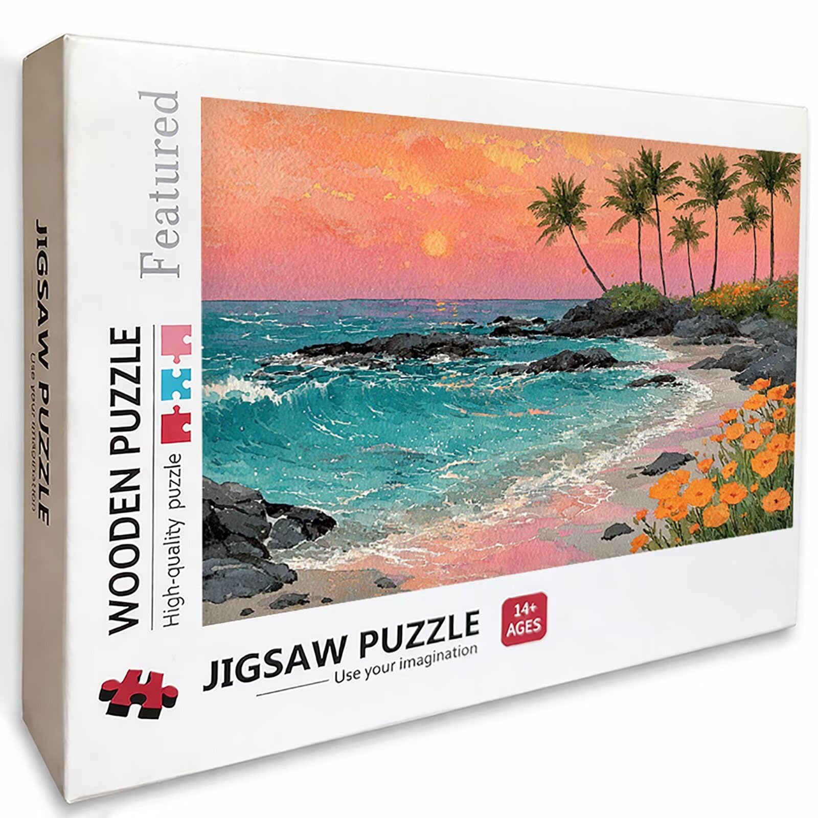 Puzzle z motywem zachodu słońca, 4000 elementów dla dorosłych, drewniane puzzle "zrób to sam", 141 x 87 cm, drewniane puzzle dla całej rodziny, sprytne zagadki, dekoracyjne puzzle, gra zręcznościowa