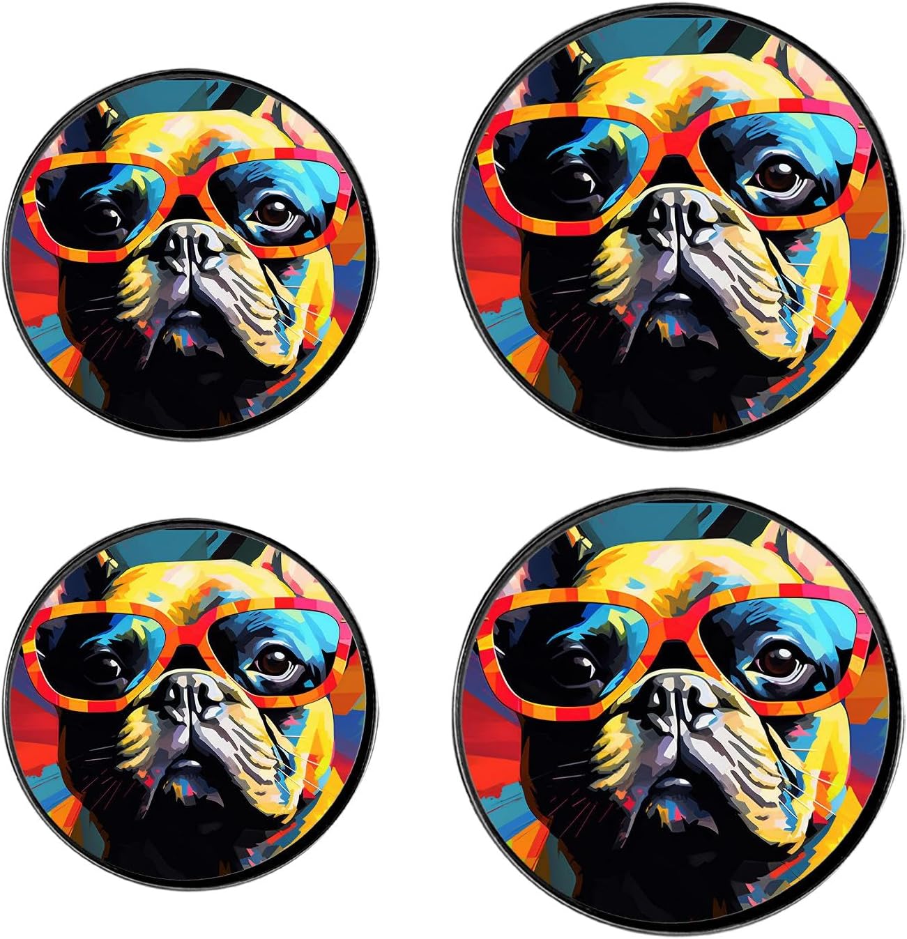 Flower Set of 4 Stove Burner Covers - Premium Round Electric Stove Range Protectors,8 IN & 10 IN