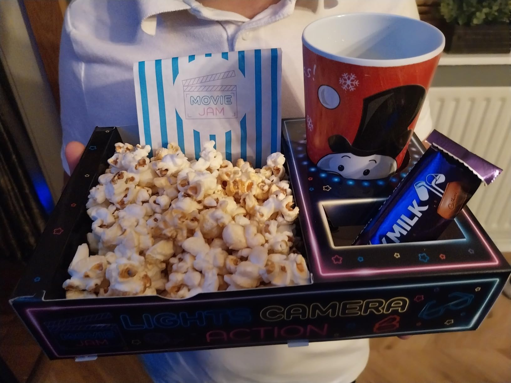 MovieJam Movie Night Snack Trays 20 Cardboard Popcorn Boxes, 20 Paper