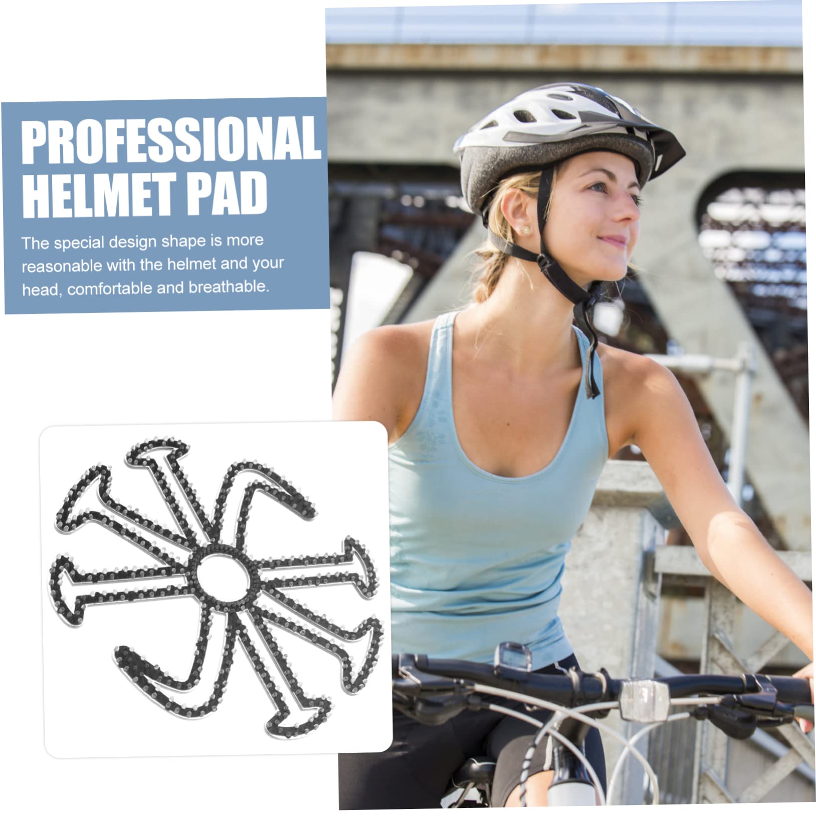 Mikikit Professional Wear-Resistant Helmet Padding Breathable Riding Helmet Liner Comfortable Scalp Protection for Cycling Easy Installation Bike Accessory