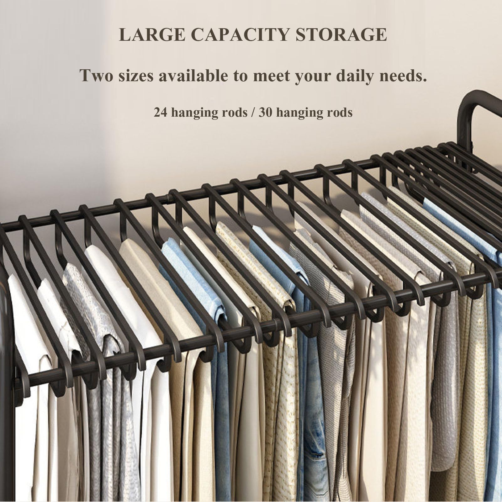 Appendiabiti telescopico da pavimento, espositore multifunzione per pantaloni, carrello organizer per pantaloni, sciarpe, asciugamani con 20 grucce