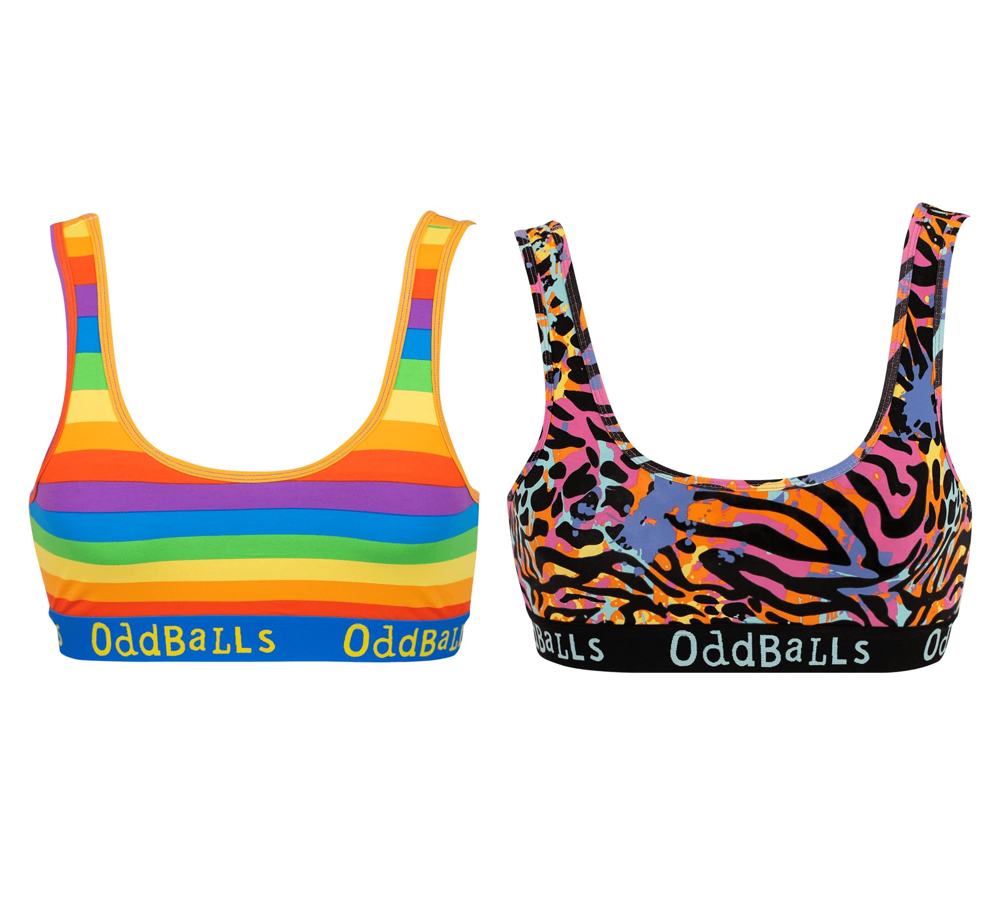 Oddballs Women's Multi Radiant Bundle - Bralette 2 Pack Bundle - Extra Small