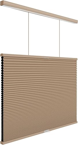 Miniatura 10 de Changshade CEL35GY72G - Persianas celulares opacas y sin cordones para oscurecer la habitación, diseño de panal plisado de 1.5 pulgadas, aislamiento