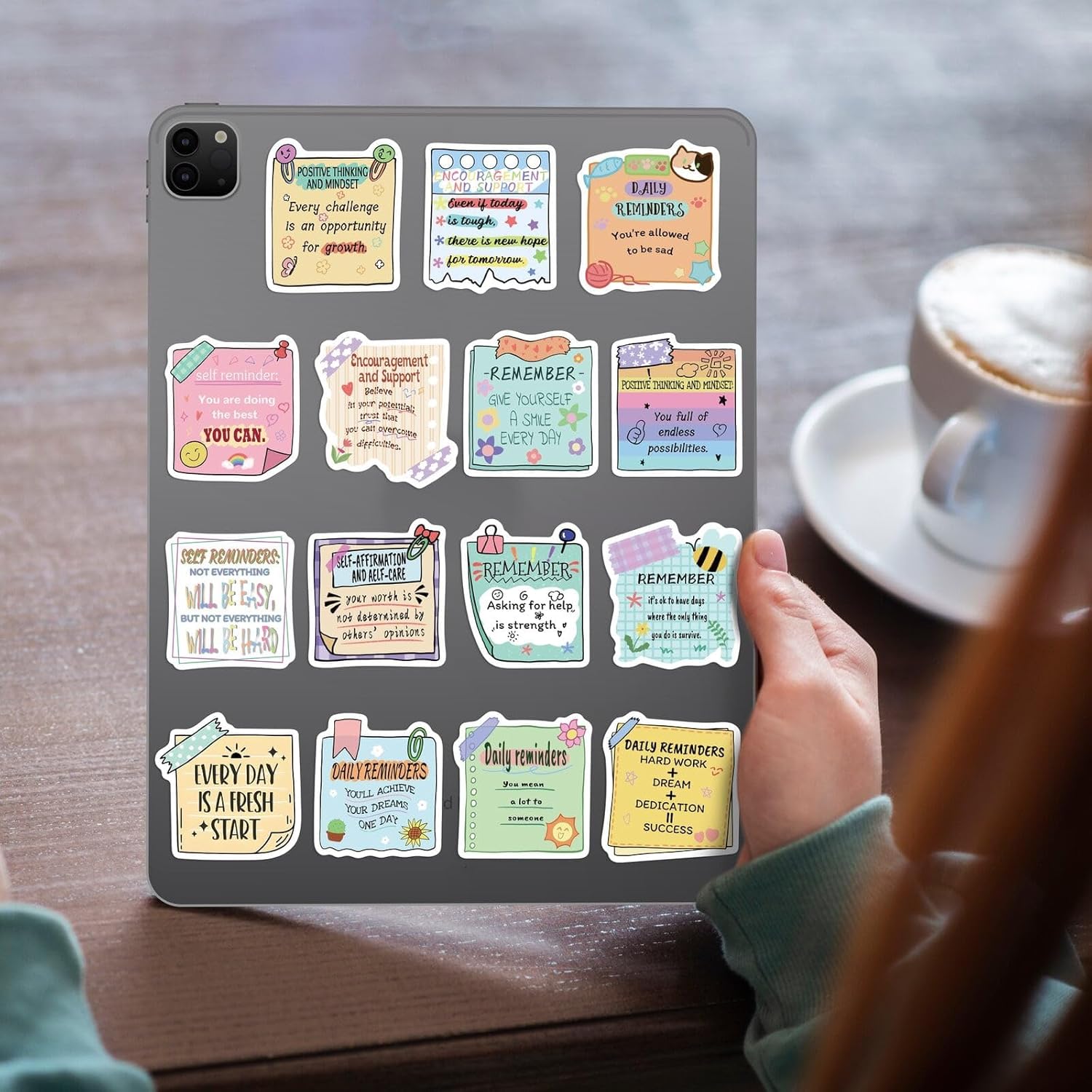 150 PCS Positive Affirmation Stickers, Mental Health Inspirational Motivational Encouraging Self Love Care Quote Sticker Pack for Water Bottles Laptops Planners Decals Students Teens Adults - Image 4