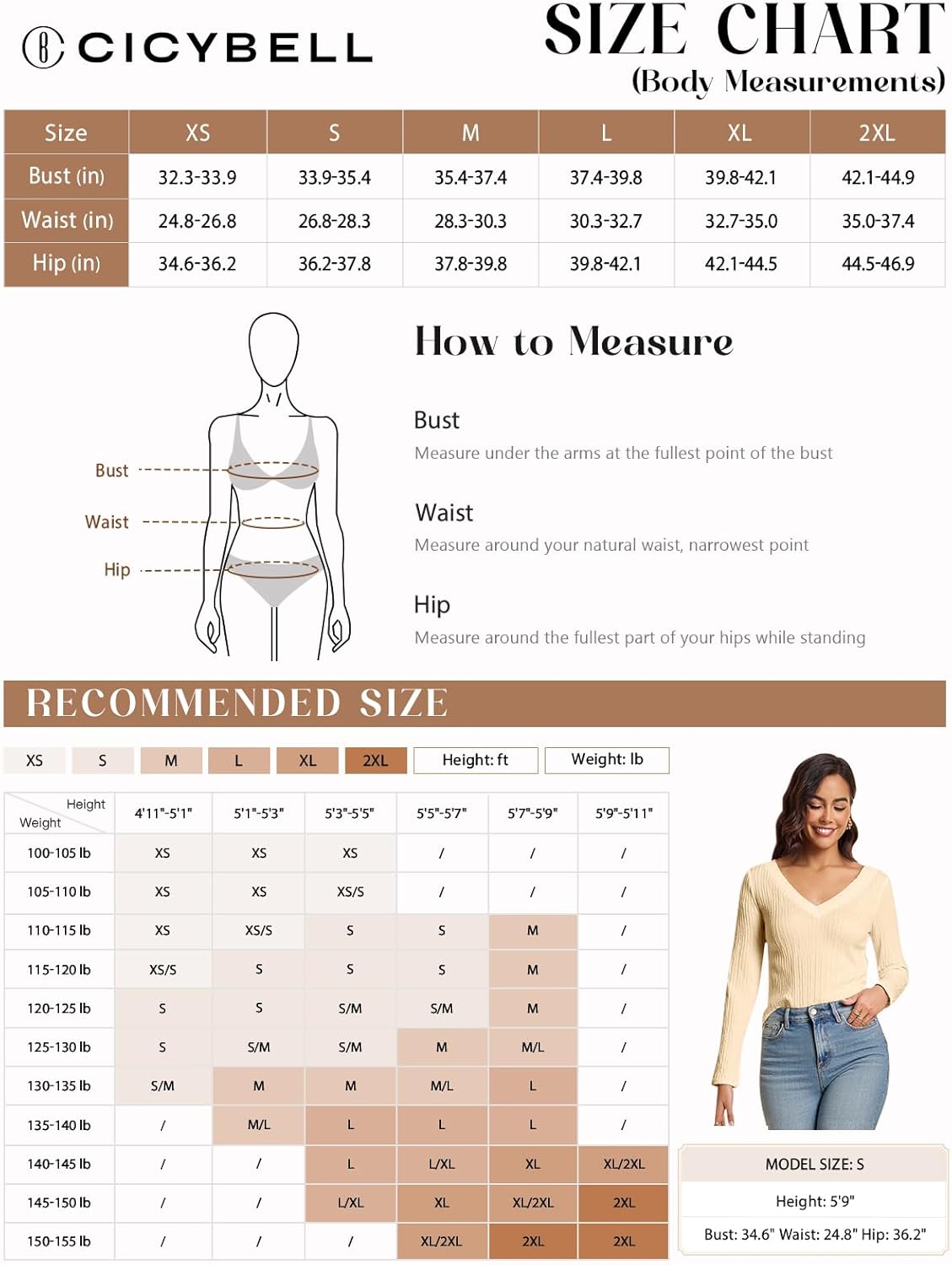 Cicy Bell Womens Long Sleeve Tops Trendy V Neck Ribbed Lightweight Shirts Dressy Casual Loose Fit Blouses - Image 7