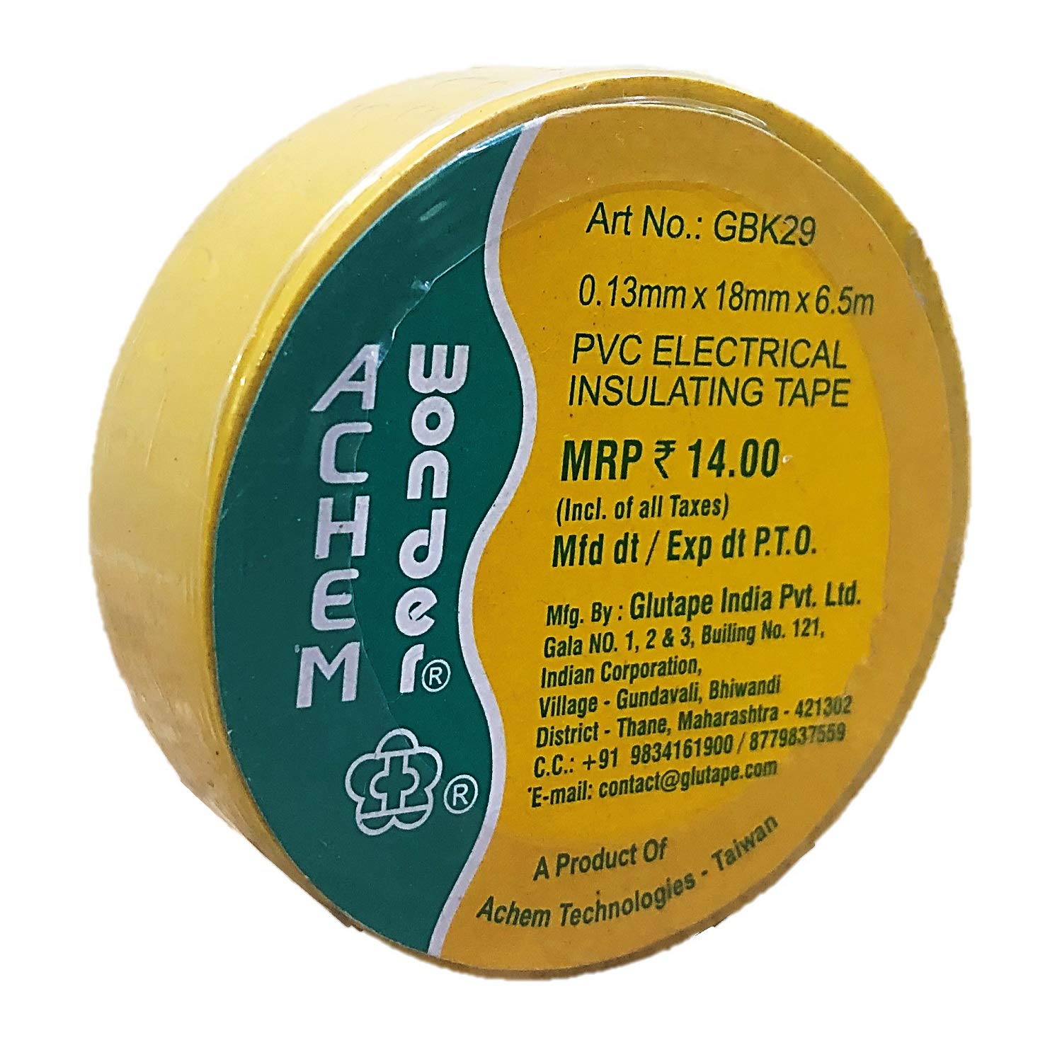See full amazon price history chart for ACHEM Wonder PVC Insulation Tape - 18mm X 5.5mts of 1 Box (30 Rolls) (Yellow) ACHEM Wonder PVC Insulation Tape - 18mm X 5.5mts of 1 Box (30 Rolls) (Yellow) (B07ZV88M3R) Amazon Price History, Amazon Price Tracker