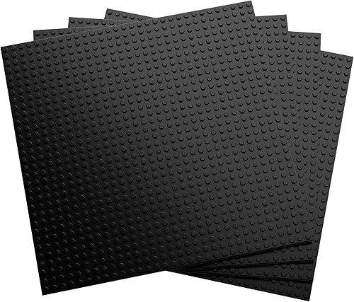 Miniatura 8 de Minizfigs Placa de ladrillo de construcción clásica de 32 x 32 (10 x 10 pulgadas), paquete de 4 unidades para ladrillos de juguete, aula, mesa de