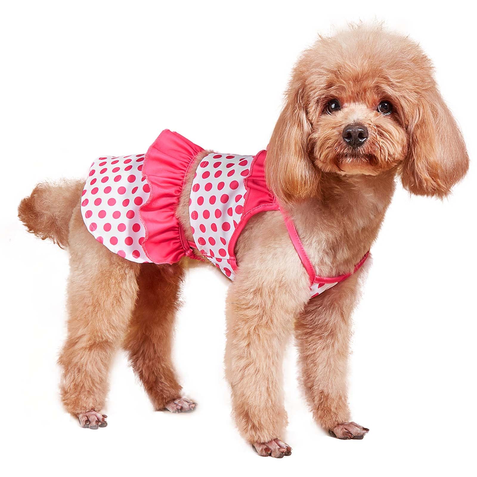UOSIA Pet Swimwear Dog Bikini Dog Swimsuit Summer Girl Dog Beach Dress In Seaside Pool Cute Puppy Vest and Skirts Set Dog Bathing Suit for Small Medium Dogs