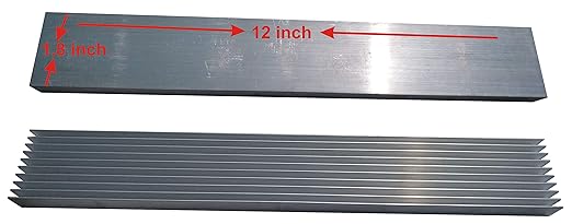 Belfin Heat Sink Aluminium Bar for High Power Transistor & IC Amplifier Board Cooling Solution (Silver)