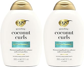 Quenching + Coconut Curl-Defining Conditioner | For Curly Hair | With Coconut & Citrus Oil | Paraben & Sulfate-Free | 13oz Pack of 2