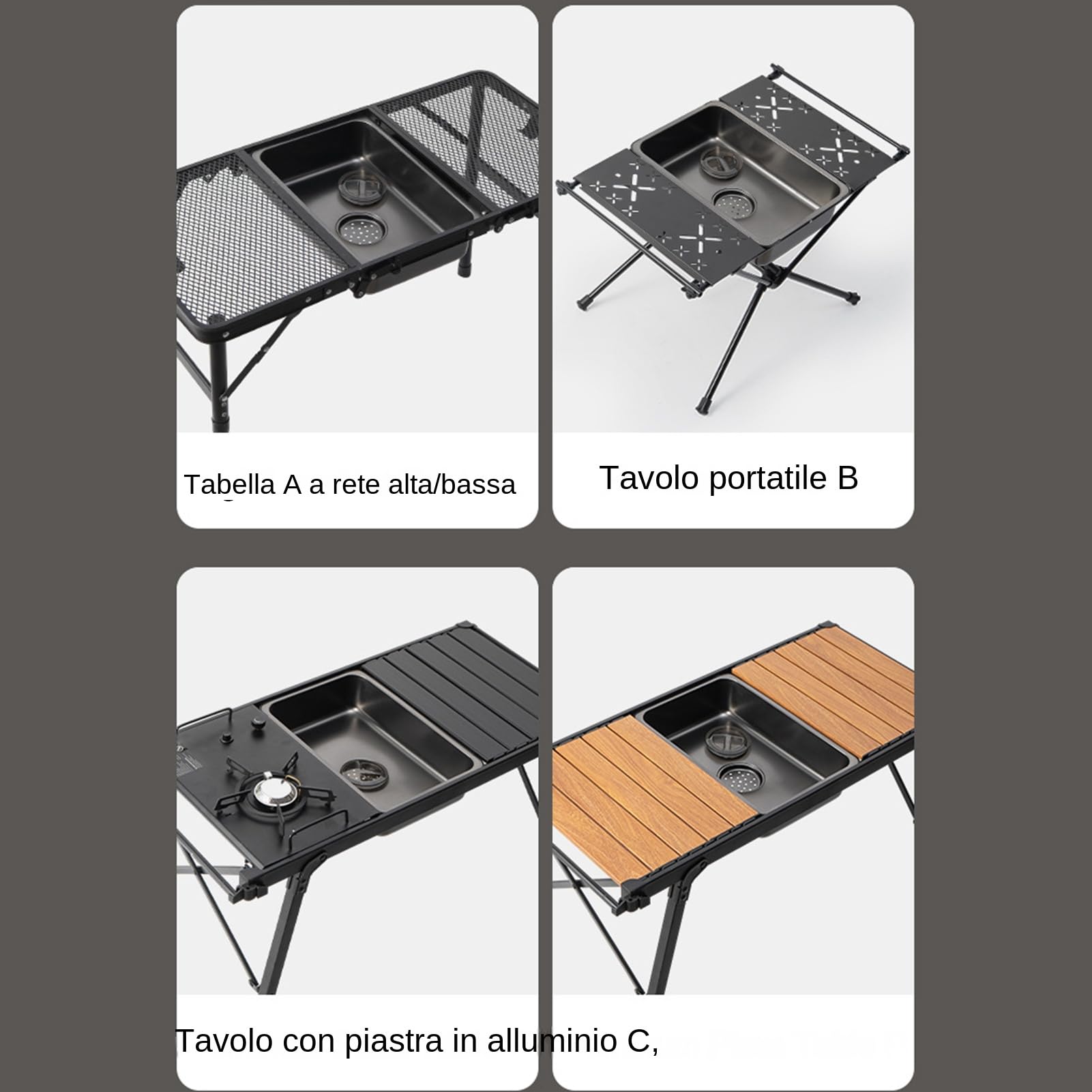 Lavello per Camper, Roulotte e Veicoli Ricreazionali Bacinella Lavaggio con | Lavello da Campeggio Portatile Bucato Uso Interno Pesca Viaggio E Barbecue