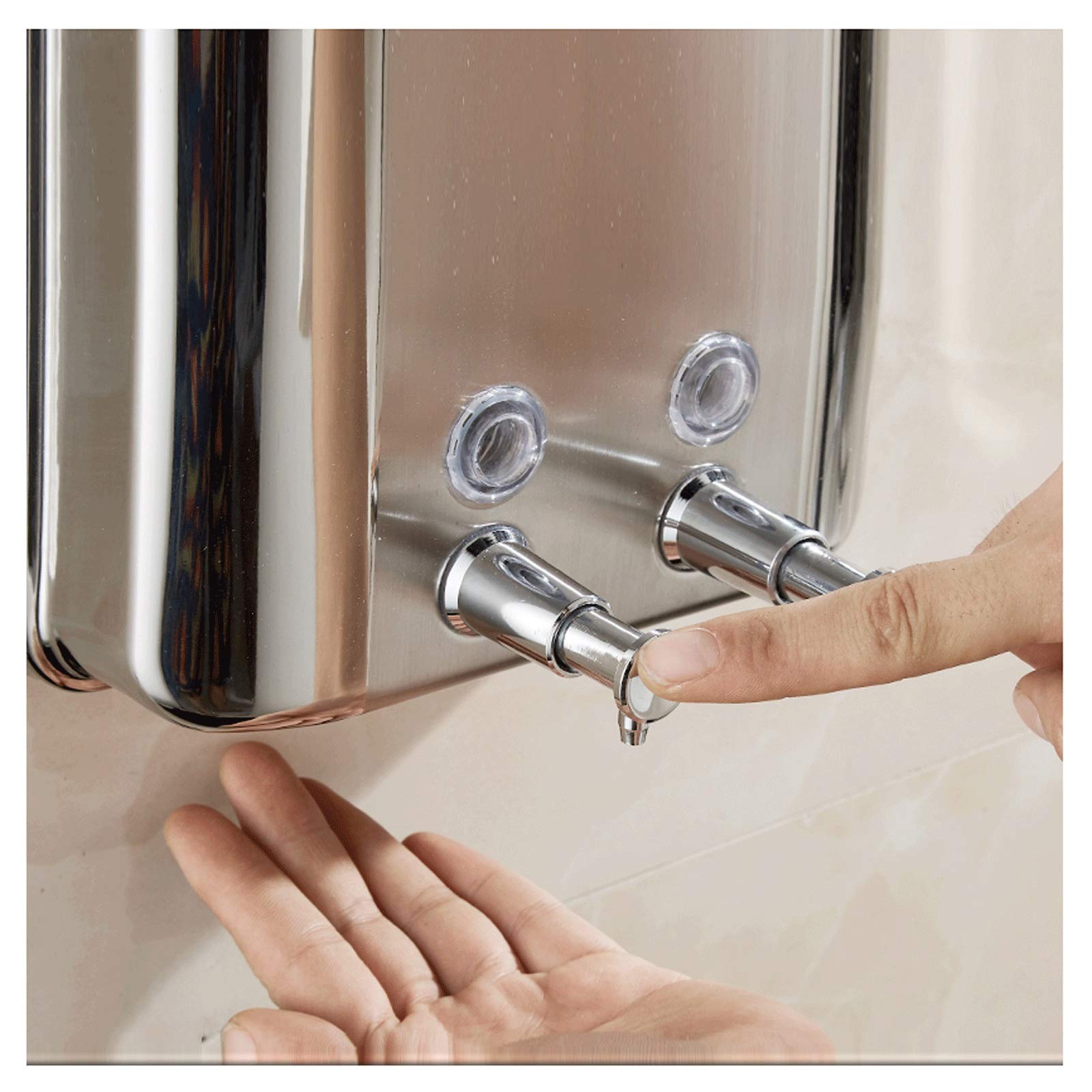 Bottiglie di sapone 304 Acciaio inossidabile Acciaio inox Non perforato Distributore di sapone Mano Sanitizer Hotel Hotel Sapone Bottiglia Bottiglia per doccia a muro Box Gel Erogatore di sapone