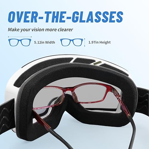 Miniatura 4 de Supertrip Adult Ski Goggles, Interchangeable Lens Anti-Fog Snow Snowboard Goggles for Men Women Youth