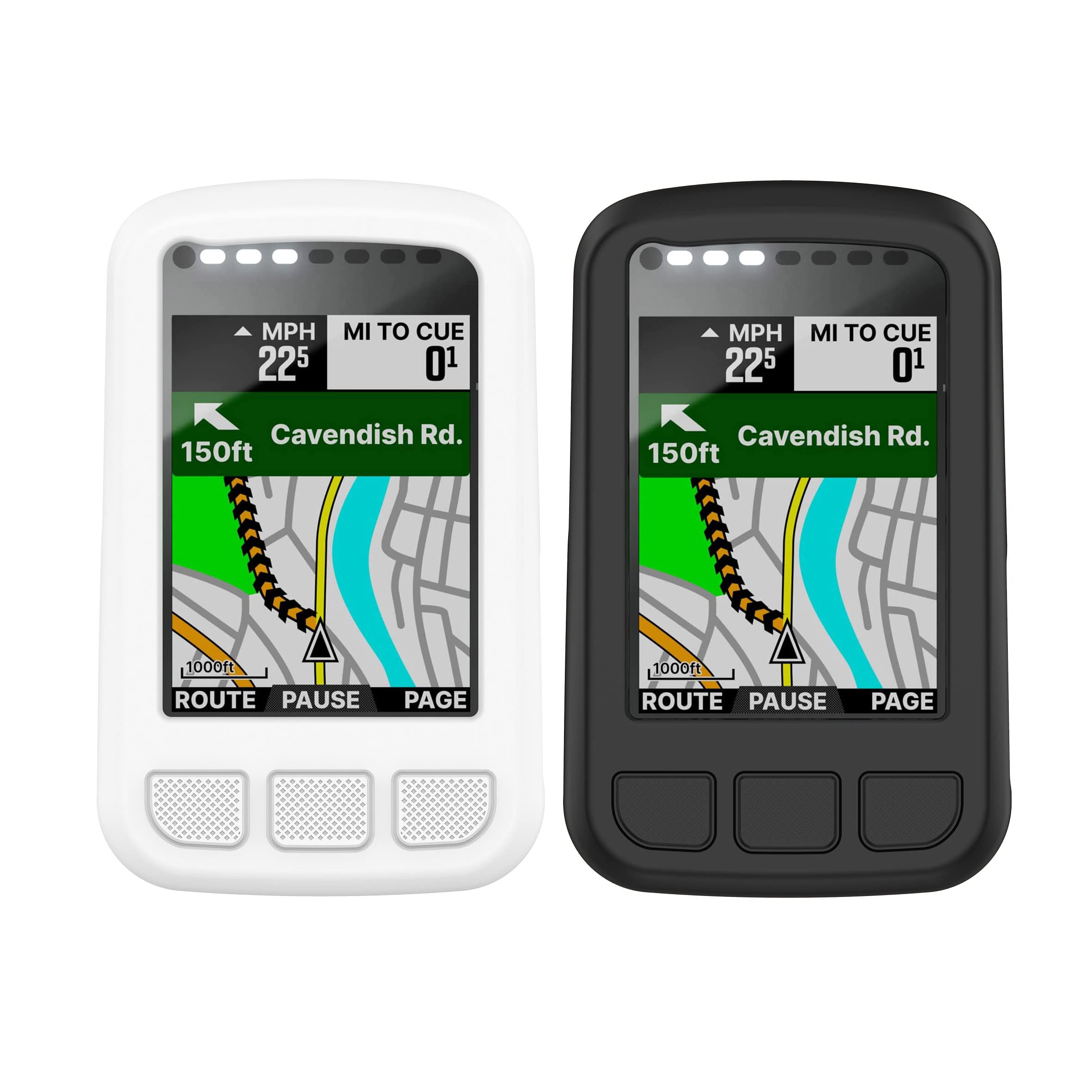 [2PACK] for Wahoo ELEMNT Bolt V2（WFCC5） Silicone Protector Case, Soft Silicone Half Coverage Shockproof Protector Bumper Case Cover for Wahoo ELEMNT Bolt V2（WFCC5） Cycling/Bike Computer (Black,White)