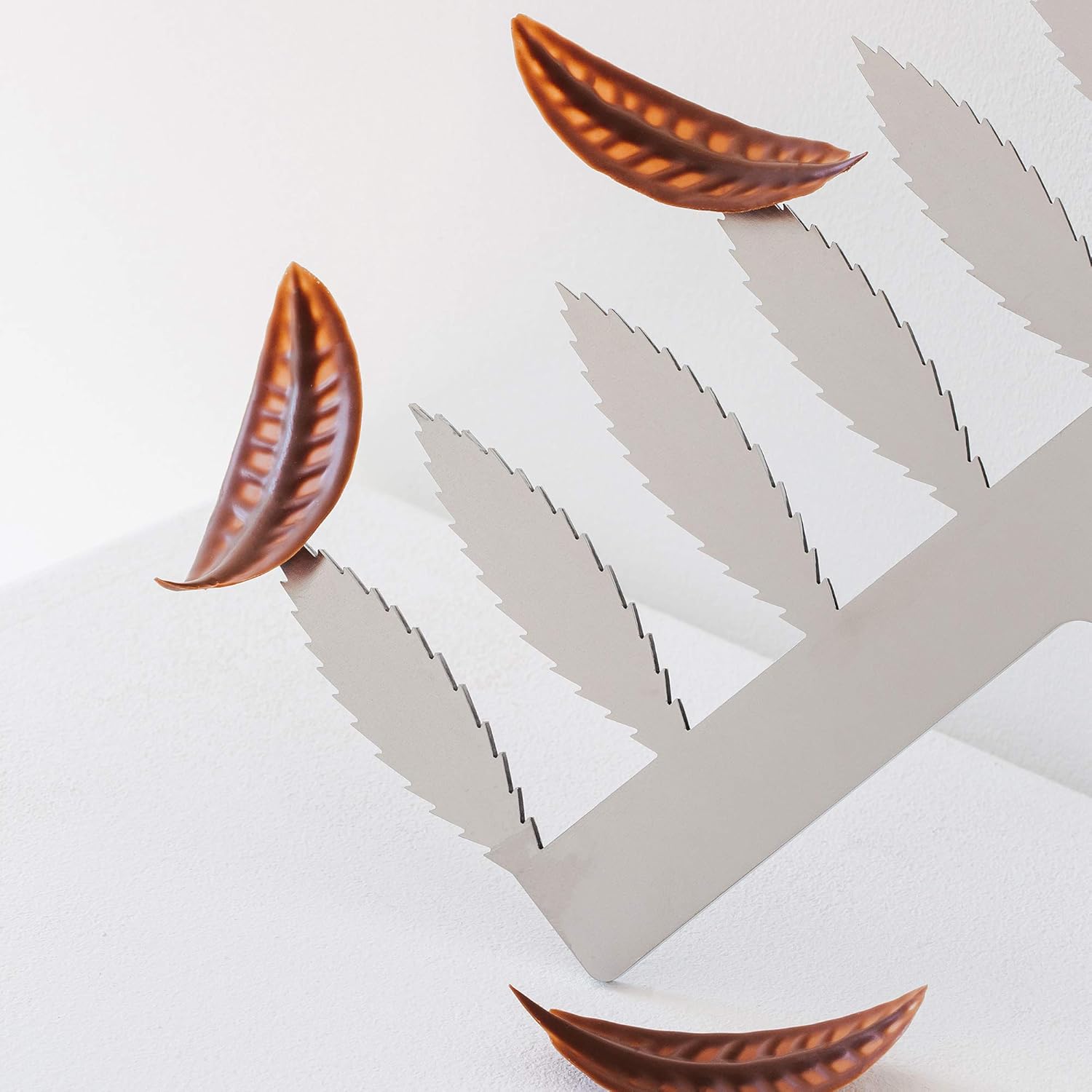 20FH02L Frank Haasnoot Chocolate-Decoration Tool, Feather Comb 3-1/8 Inch High