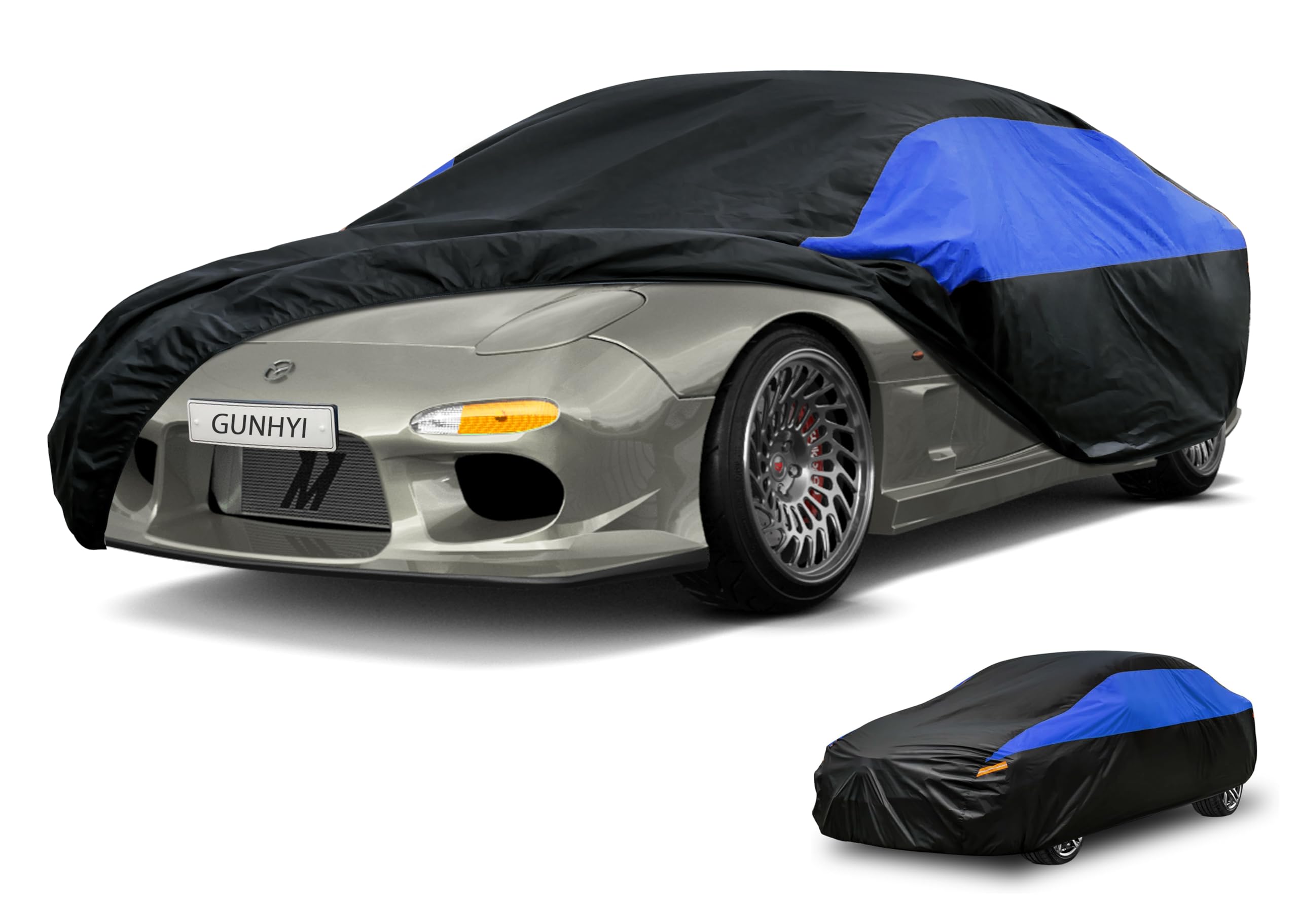 GUNHYI Mazda Car Cover Custom Fit Mazda RX7 RX-7 Waterproof All Weather, Lightweight Full Car Cover Outdoor Sun UV Rain Dust Snow Wind Protection.