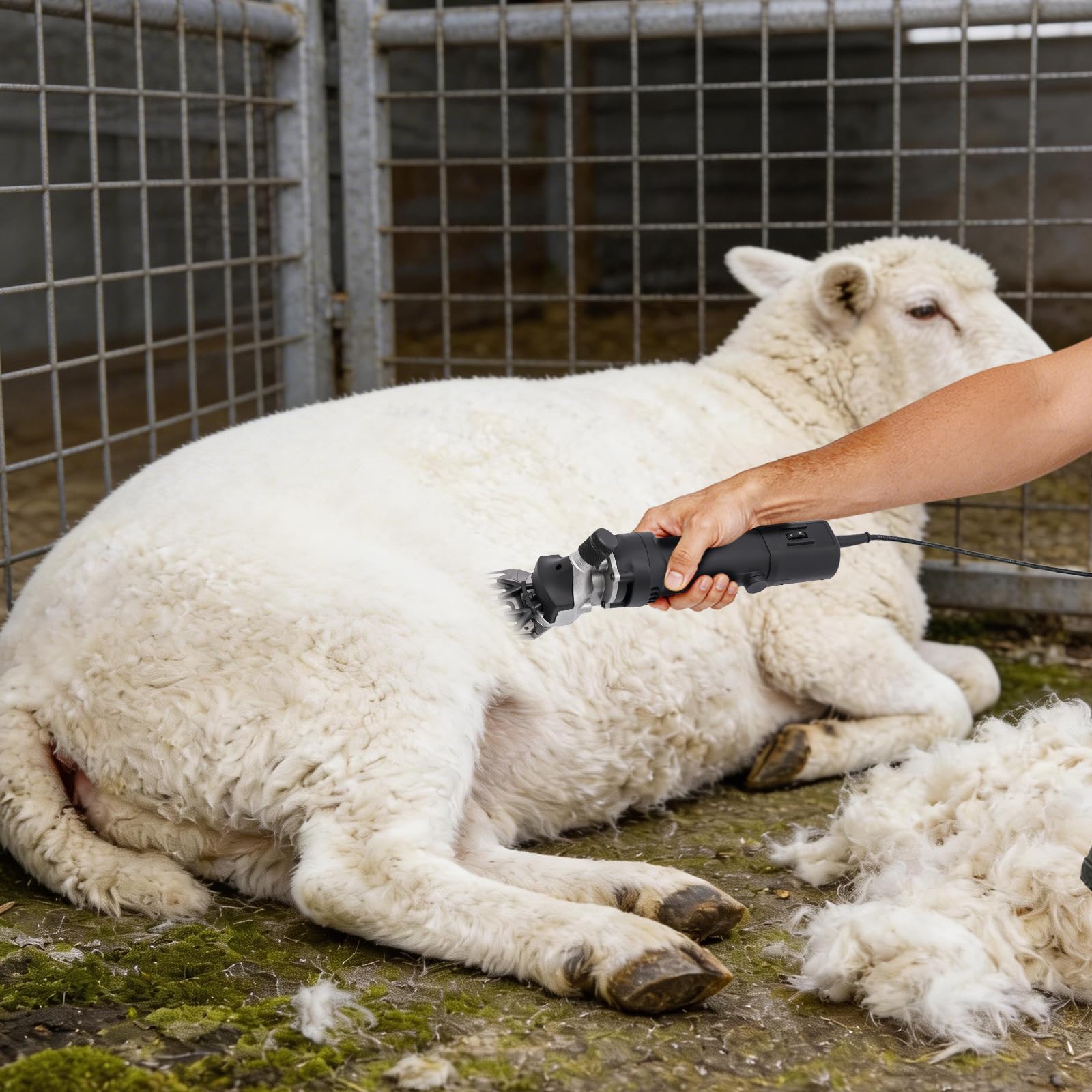 Schafschere, 850W 0-3500rpm Professionell Elektrische Schafschere, 6 Geschwindigkeiten, Tierpflege Schafschermaschine für Alpakas, Tiere, Schafe, Wolle, Ziegen Farm Livestock Haircut