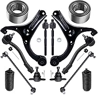 Vista 86 de Detroit Axle - Kit de suspensión de 14 piezas para Jeep Liberty 2006-2007, 2 cubos de rodamiento de ruedas, 2 brazos de control superior, 2 rótulas