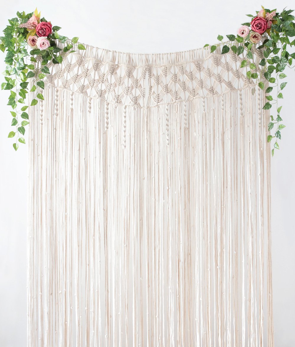 Buy Mkono Macrame Curtain Wall Hanging, Doorway Window Curtains Decor