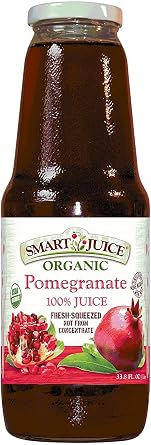 Smart Juice 100% Juice Organic Pomegranate, 33.8 Oz