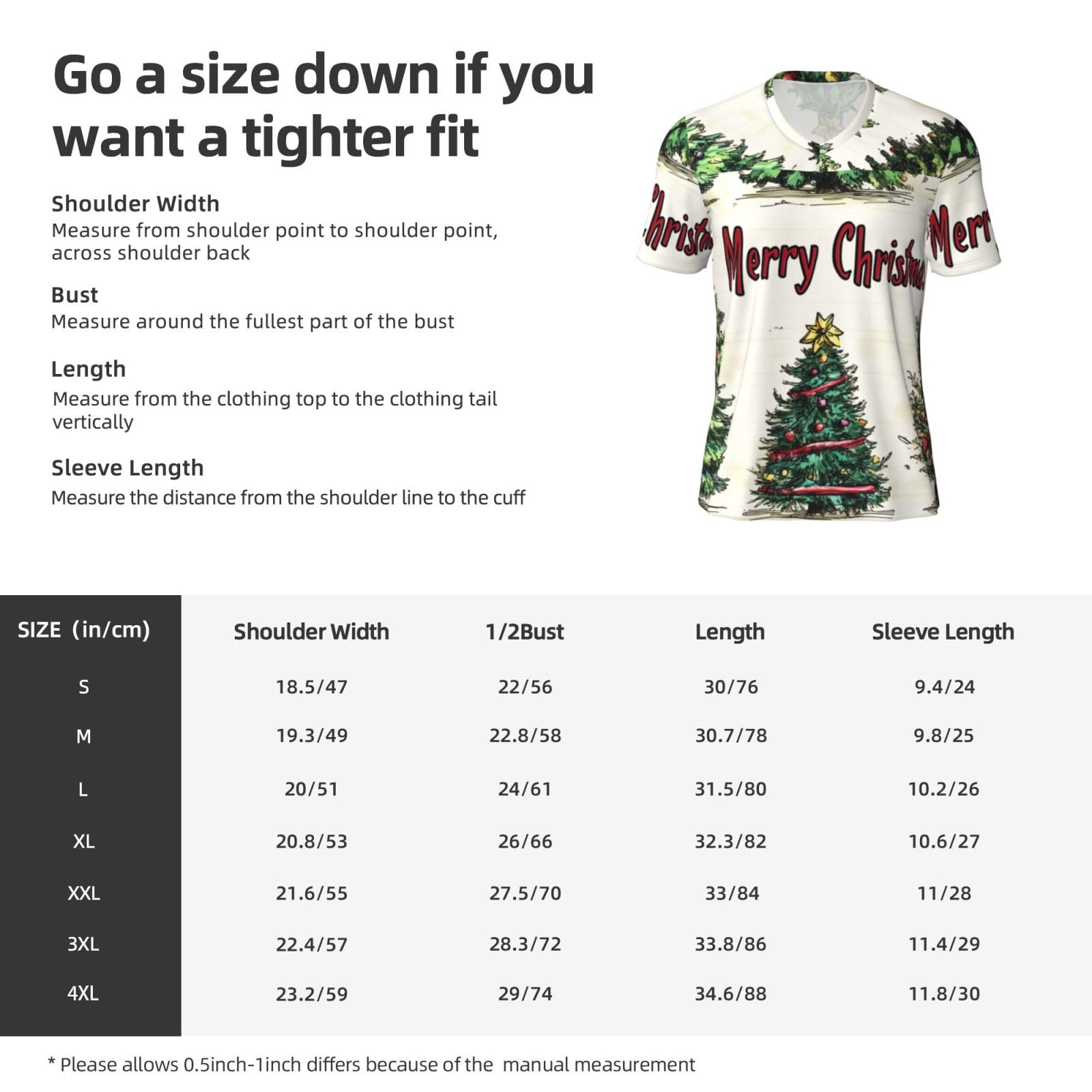 Stylish Athletic Sports Jersey Christmas-Trees-Painting Men's Rugby Jersey 4X-Large Black